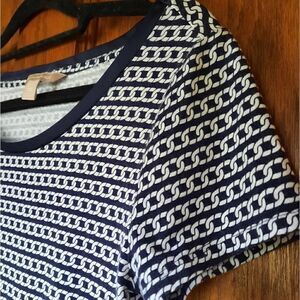 Banana Republic Scoopneck T Shirt Tencel Navy Short Sleeved